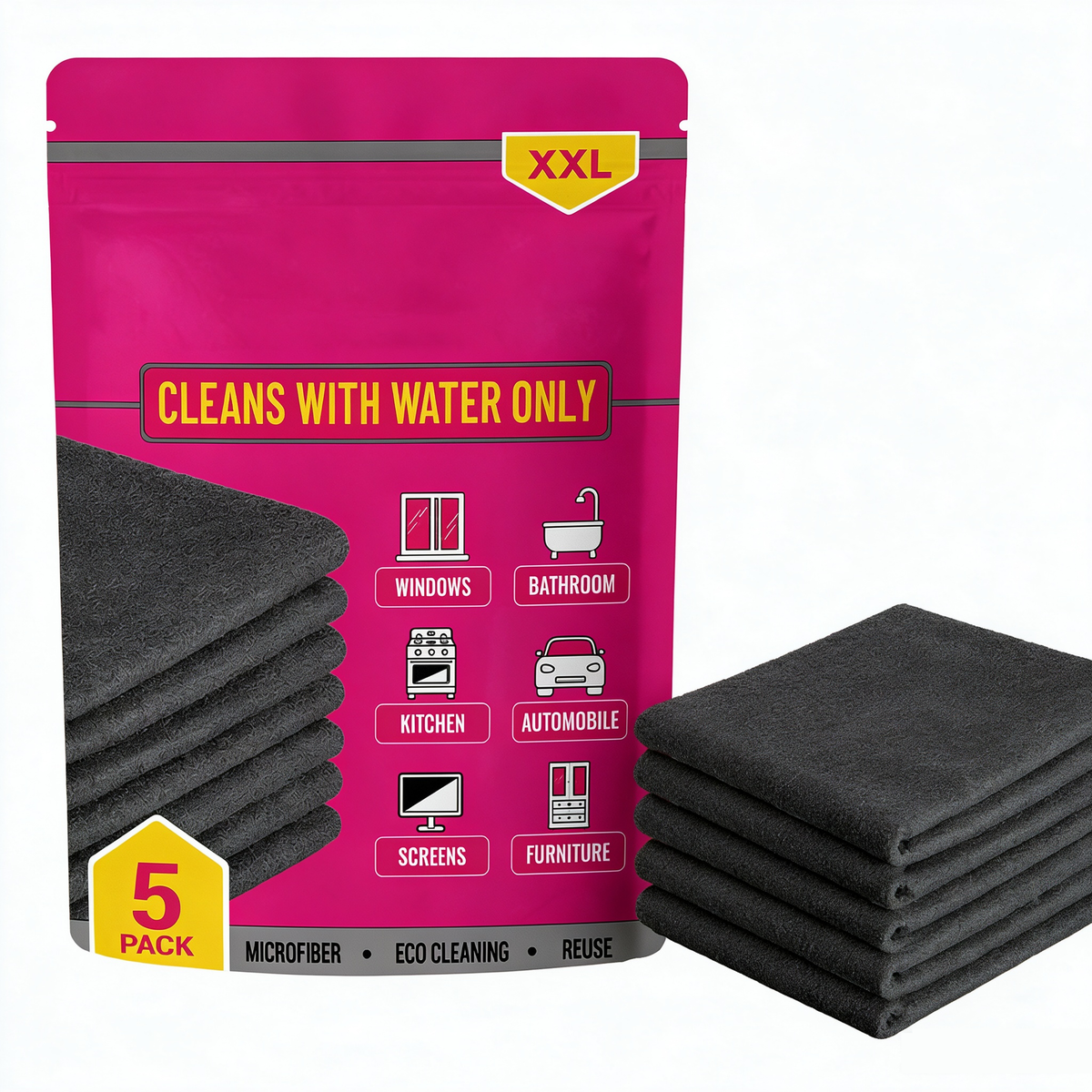Magic Cleaning Cloth (5-Pack)