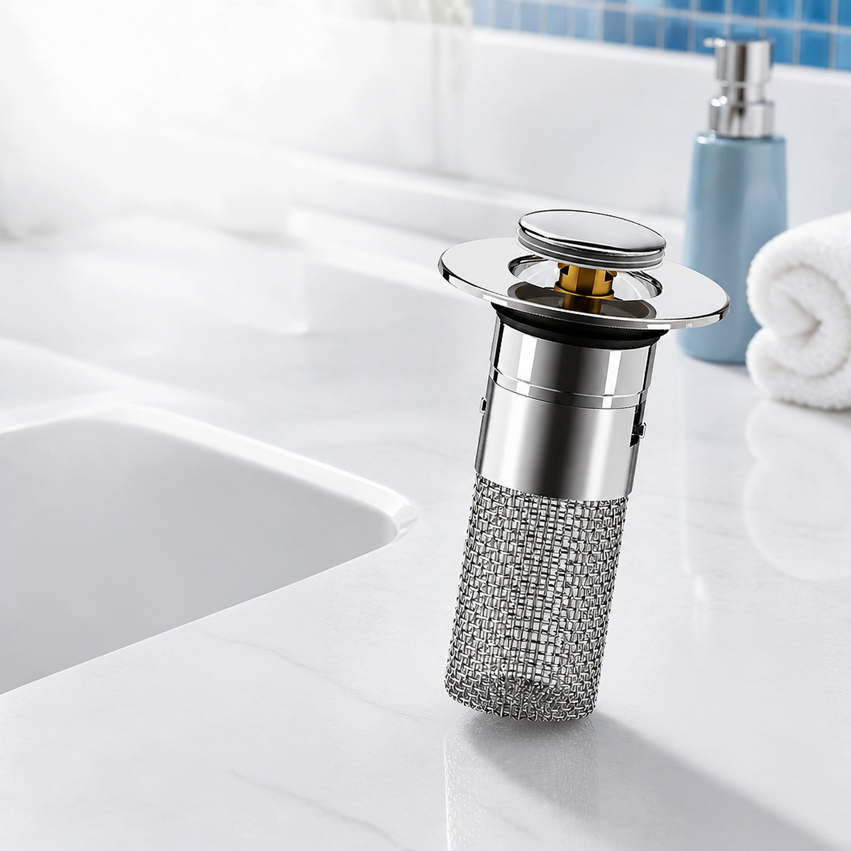 Stainless Steel Pop-Up Drain Filter